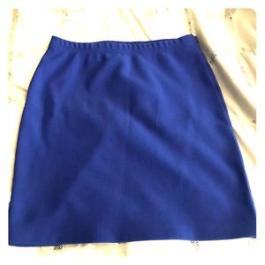 Royal blue mini skirt